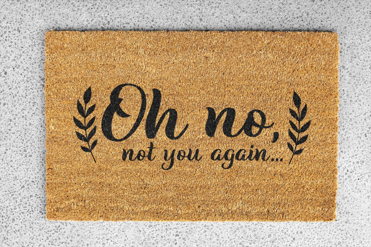 Personalized coir doormat handmade by Matnifique.