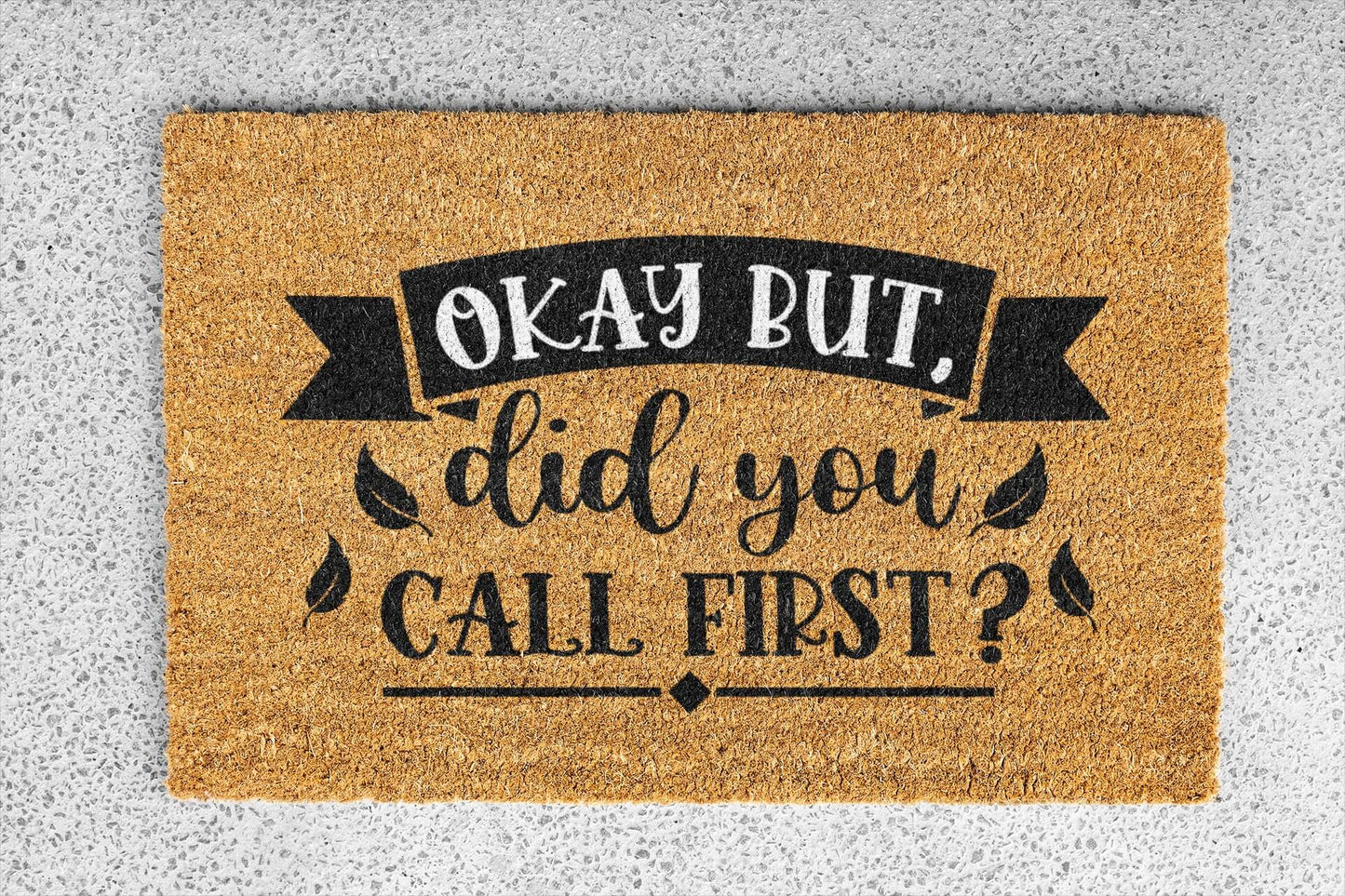 Personalized coir doormat handmade by Matnifique.