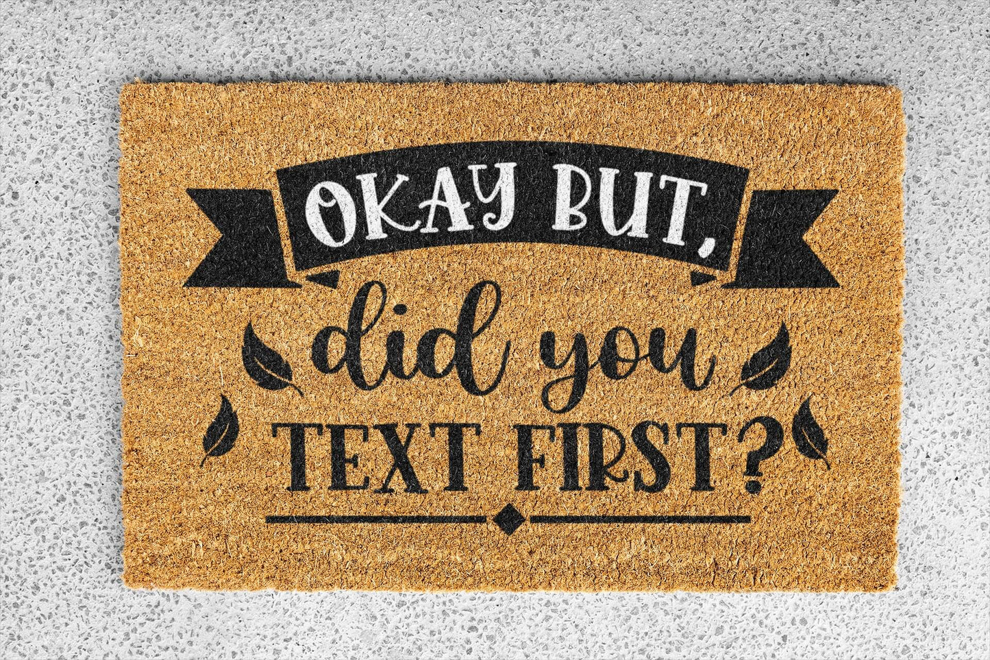 Personalized coir doormat handmade by Matnifique.