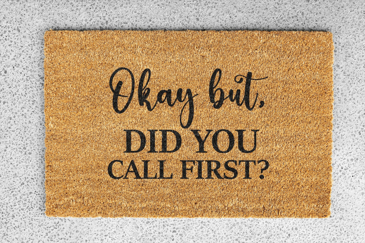 Personalized coir doormat handmade by Matnifique.
