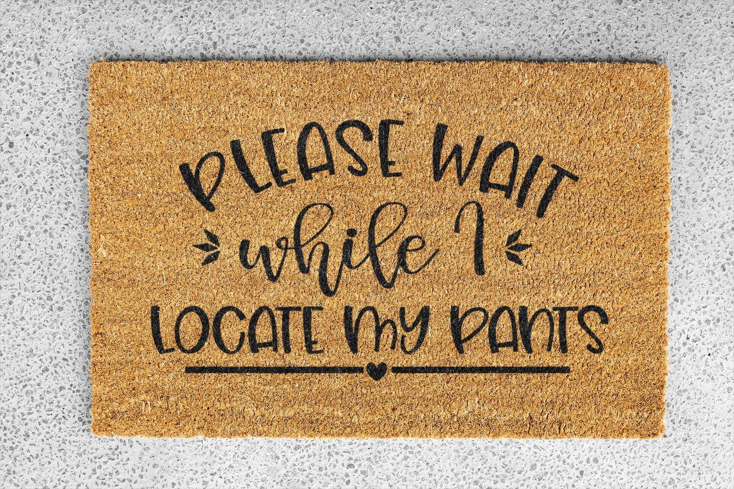 Personalized coir doormat handmade by Matnifique.