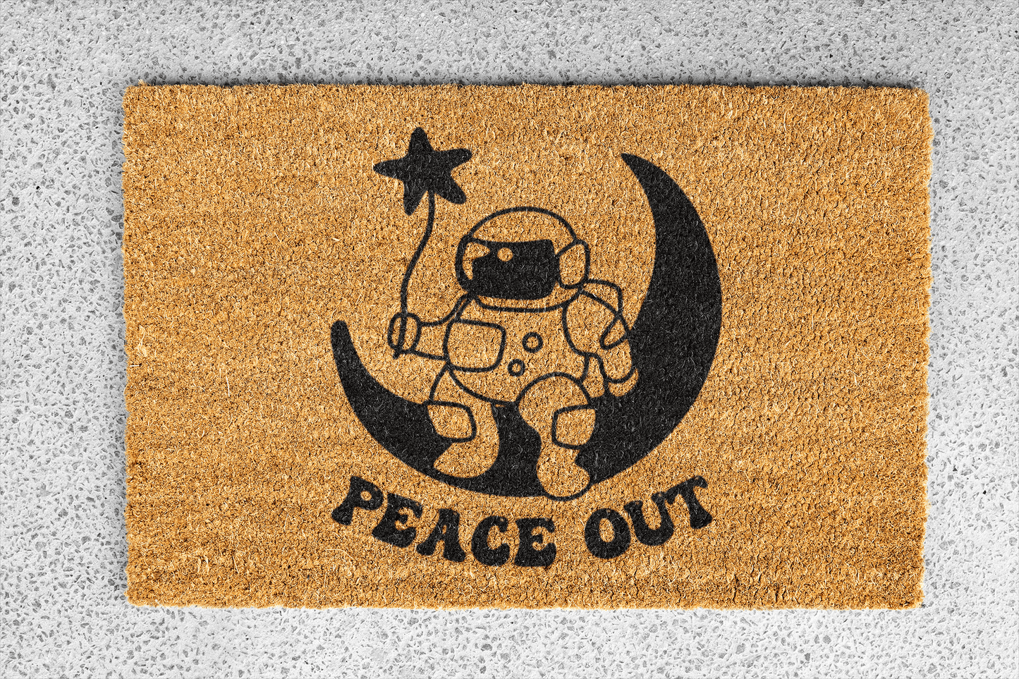 Personalized coir doormat handmade by Matnifique.