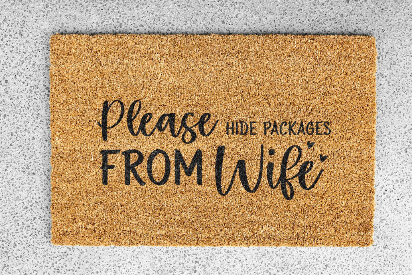 Personalized coir doormat handmade by Matnifique.