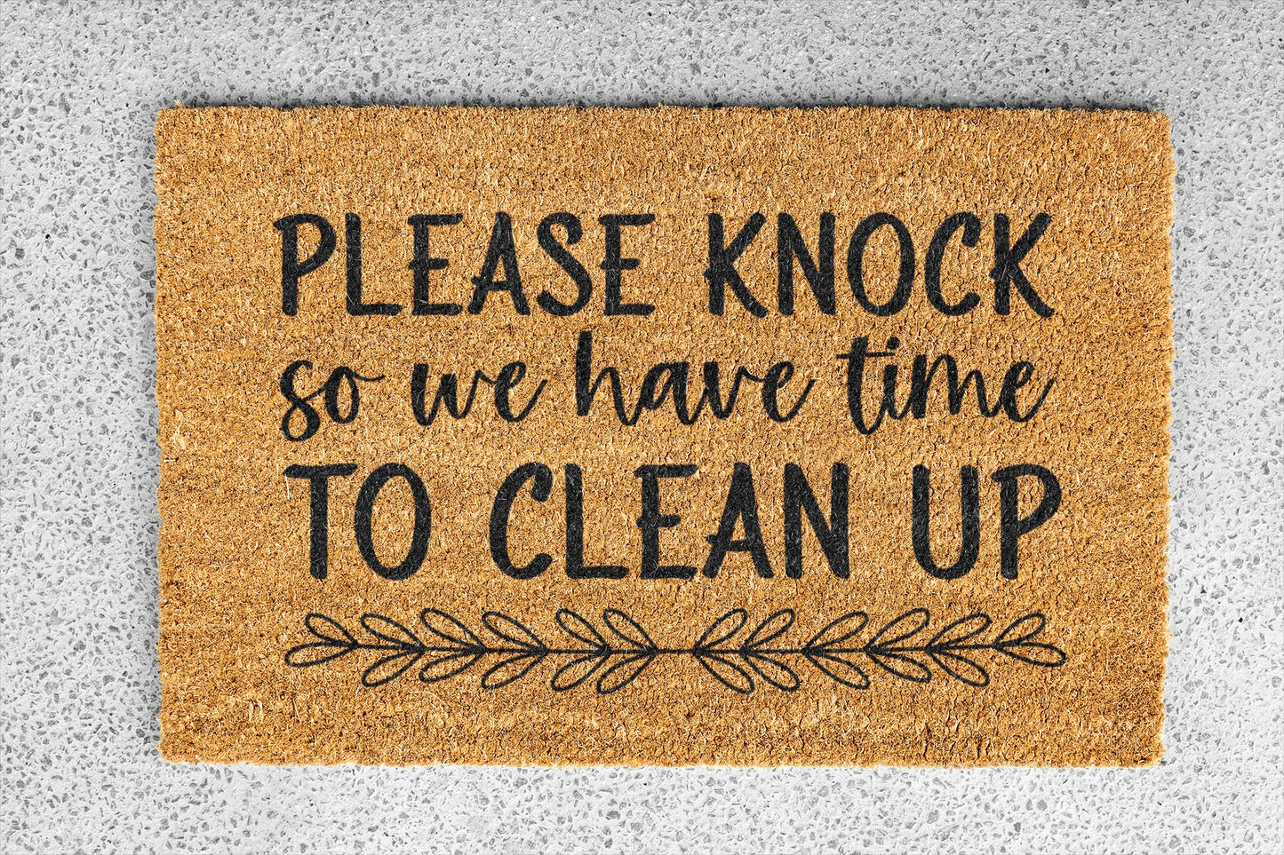 Personalized coir doormat handmade by Matnifique.
