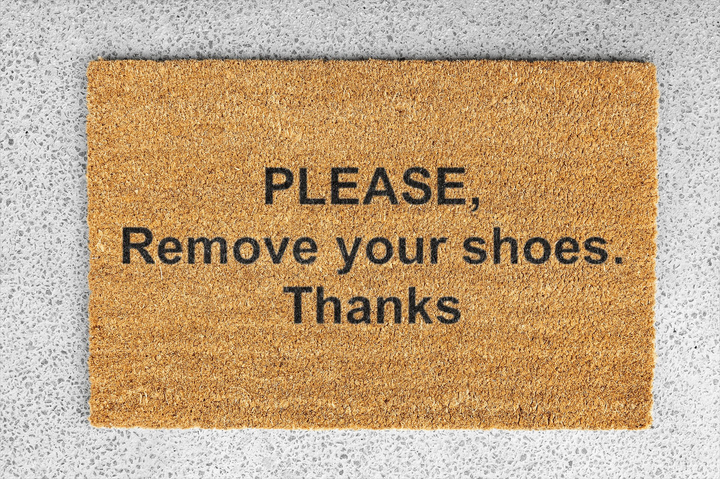 Personalized coir doormat handmade by Matnifique.