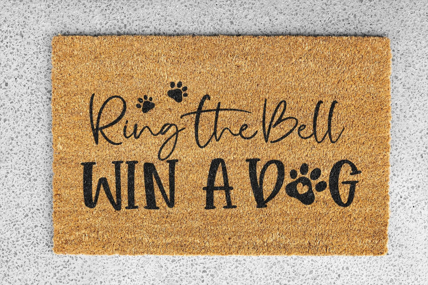 Personalized coir doormat handmade by Matnifique.