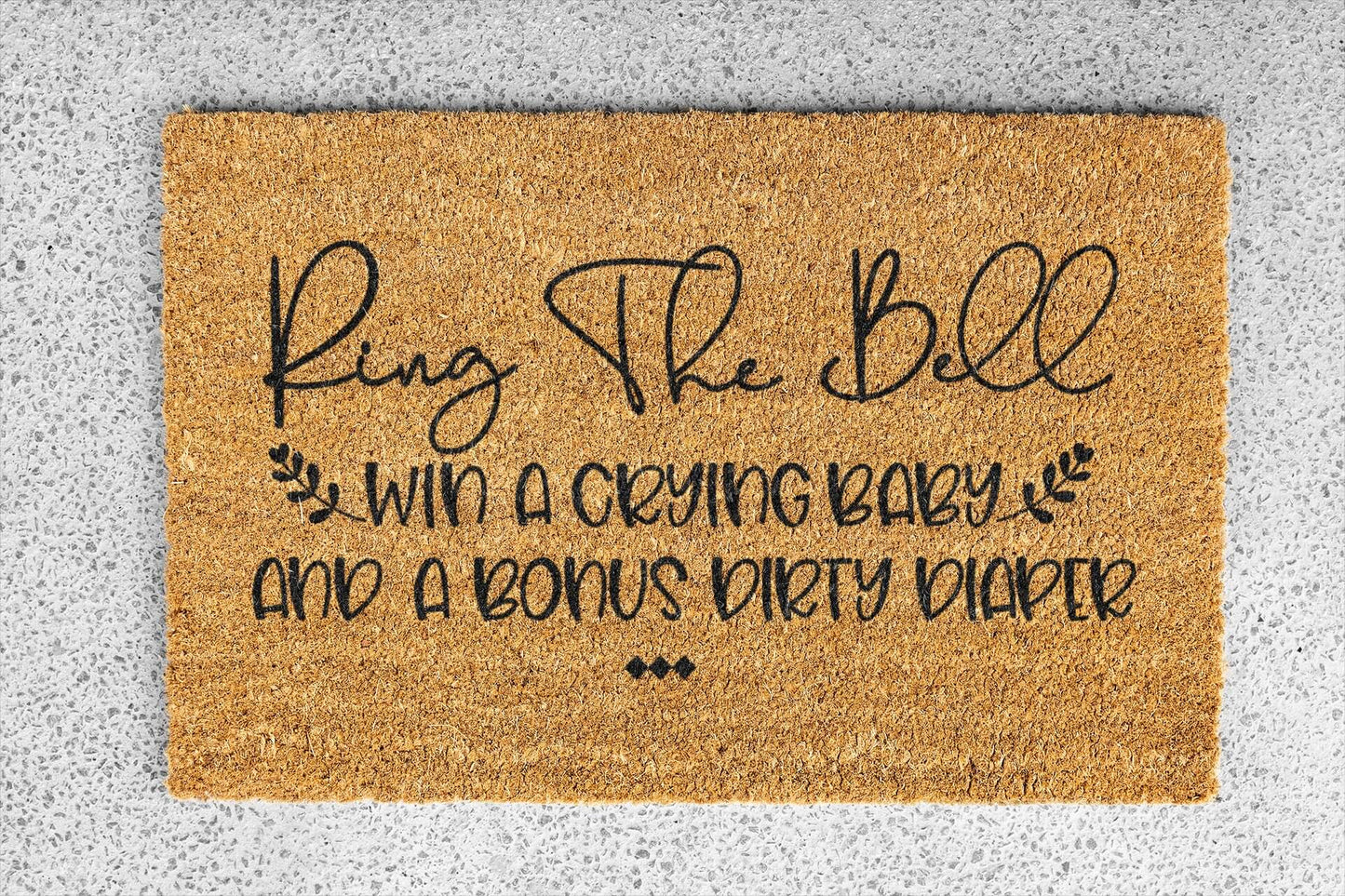 Personalized coir doormat handmade by Matnifique.