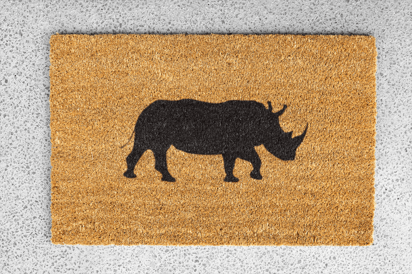 Personalized coir doormat handmade by Matnifique.