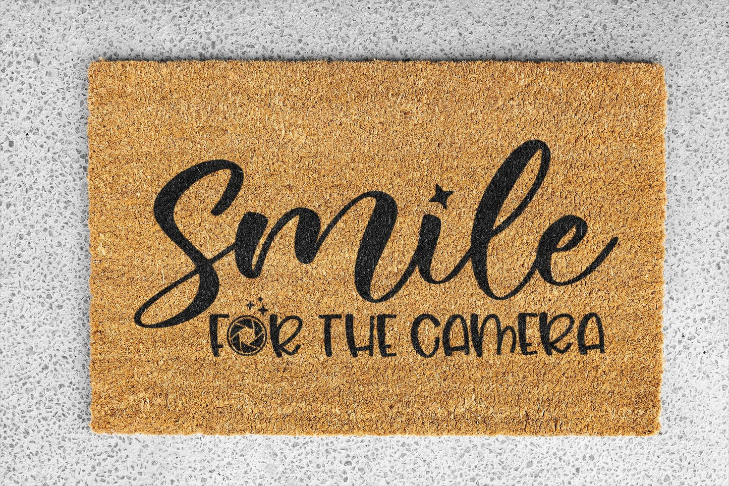 Personalized coir doormat handmade by Matnifique.