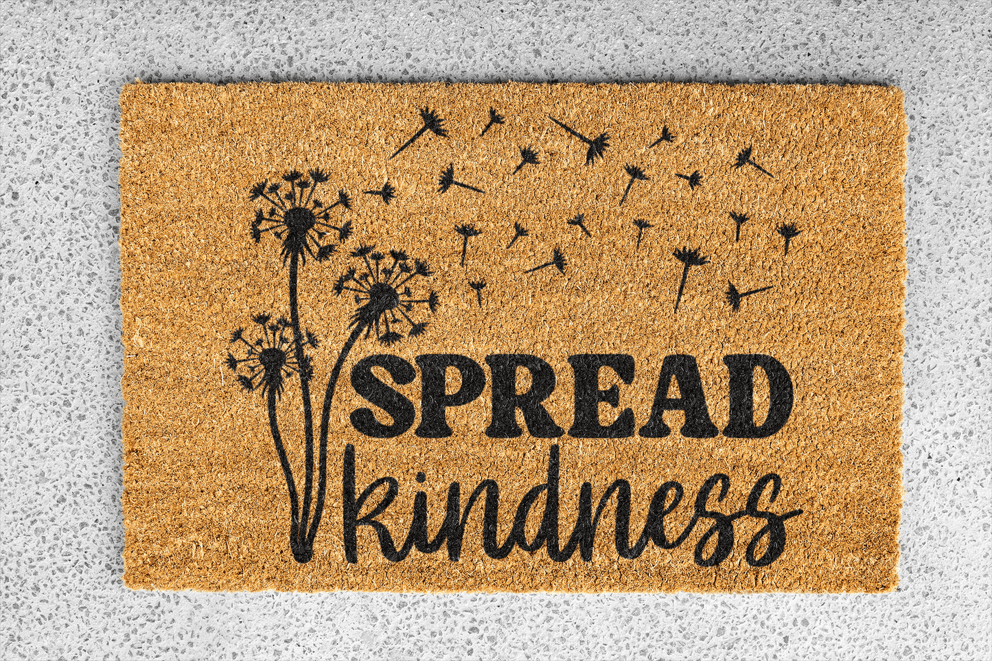 Personalized coir doormat handmade by Matnifique.