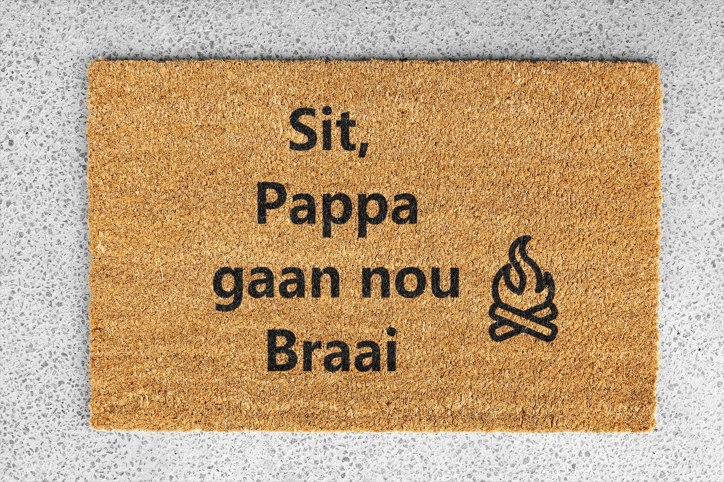 Personalized coir doormat handmade by Matnifique.