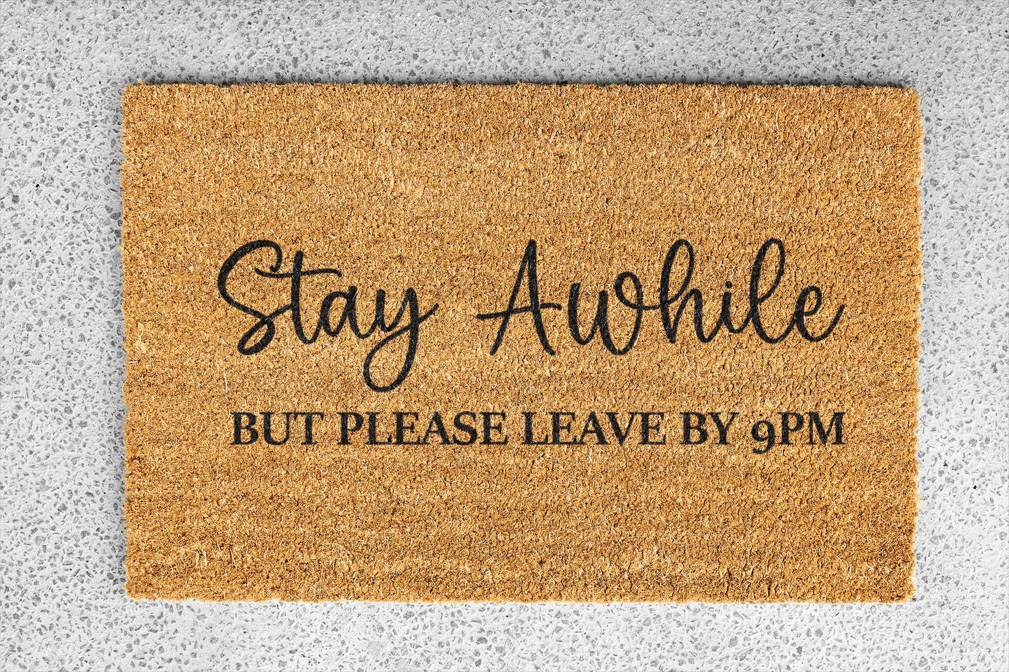Personalized coir doormat handmade by Matnifique.
