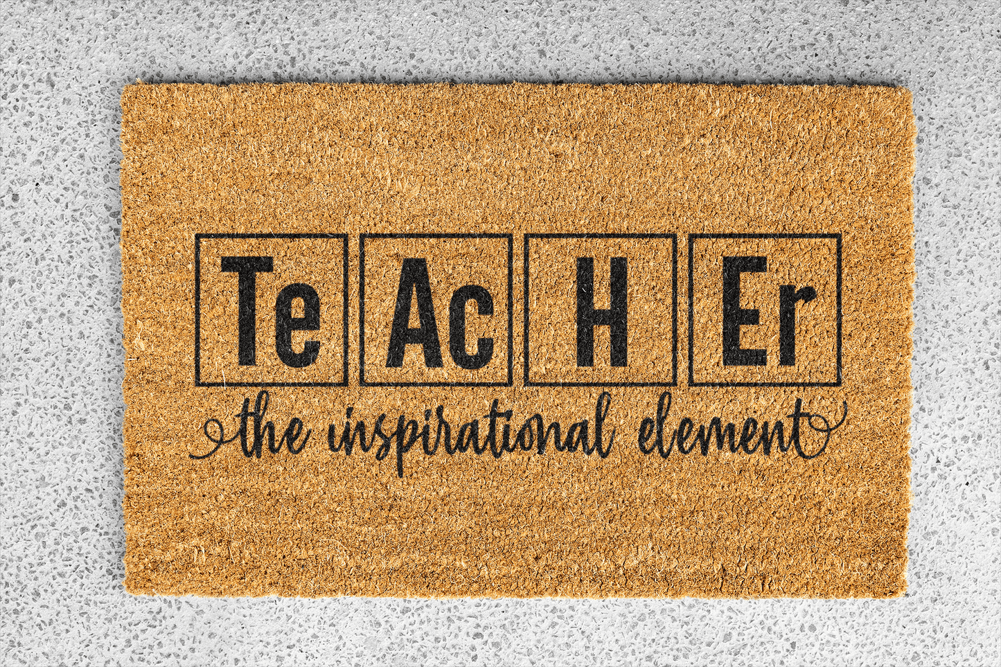 Personalized coir doormat handmade by Matnifique.