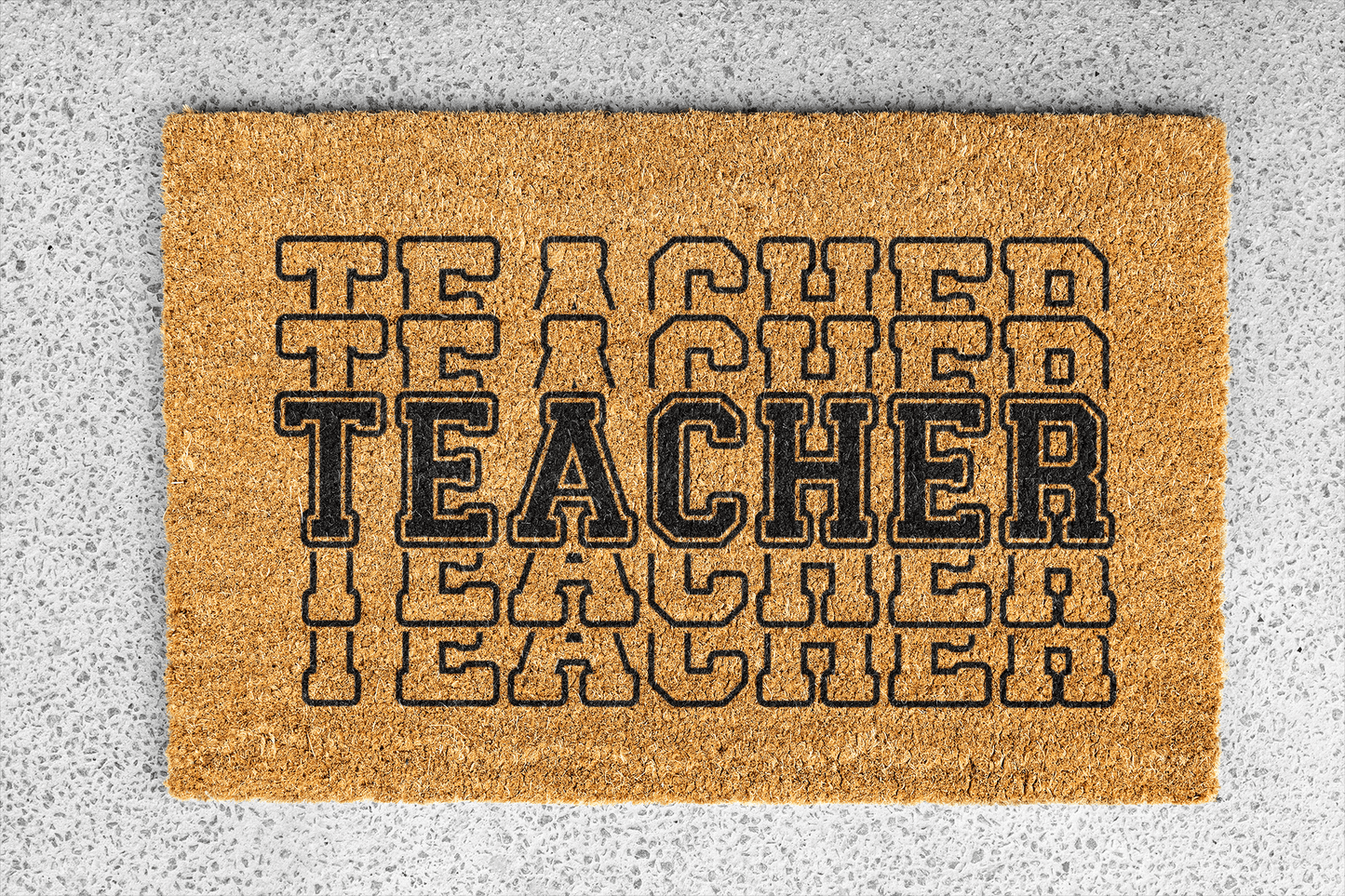 Personalized coir doormat handmade by Matnifique.