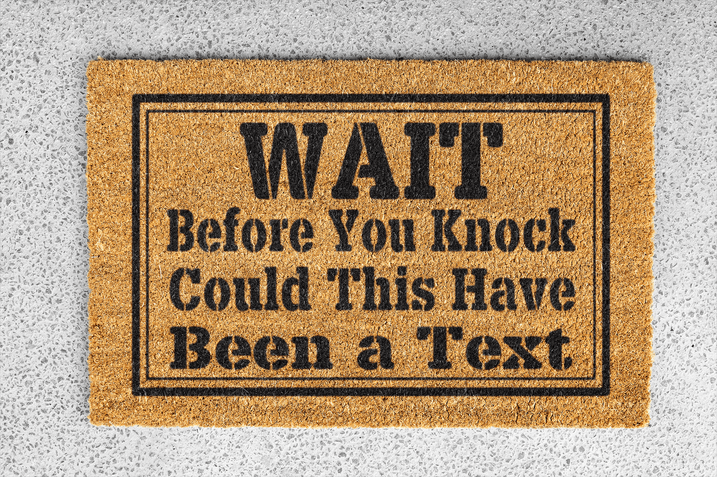 Personalized coir doormat handmade by Matnifique.
