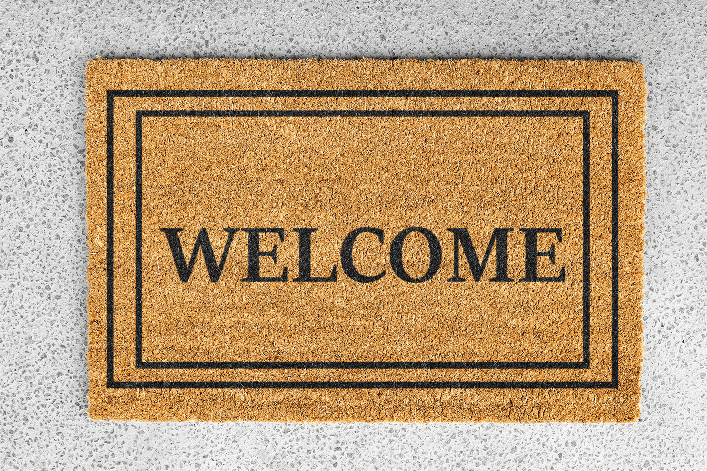 Personalized coir doormat handmade by Matnifique.