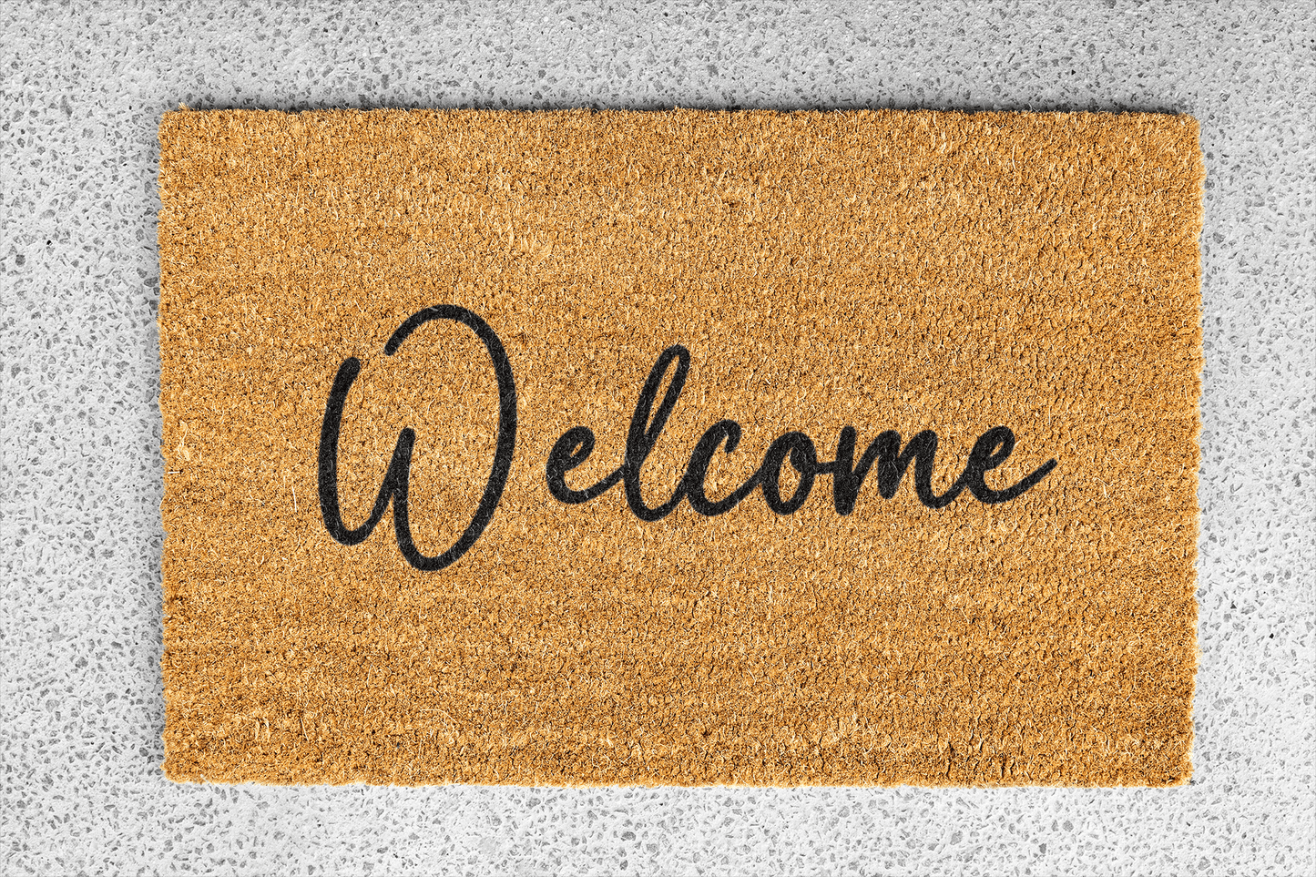 Personalized coir doormat handmade by Matnifique.
