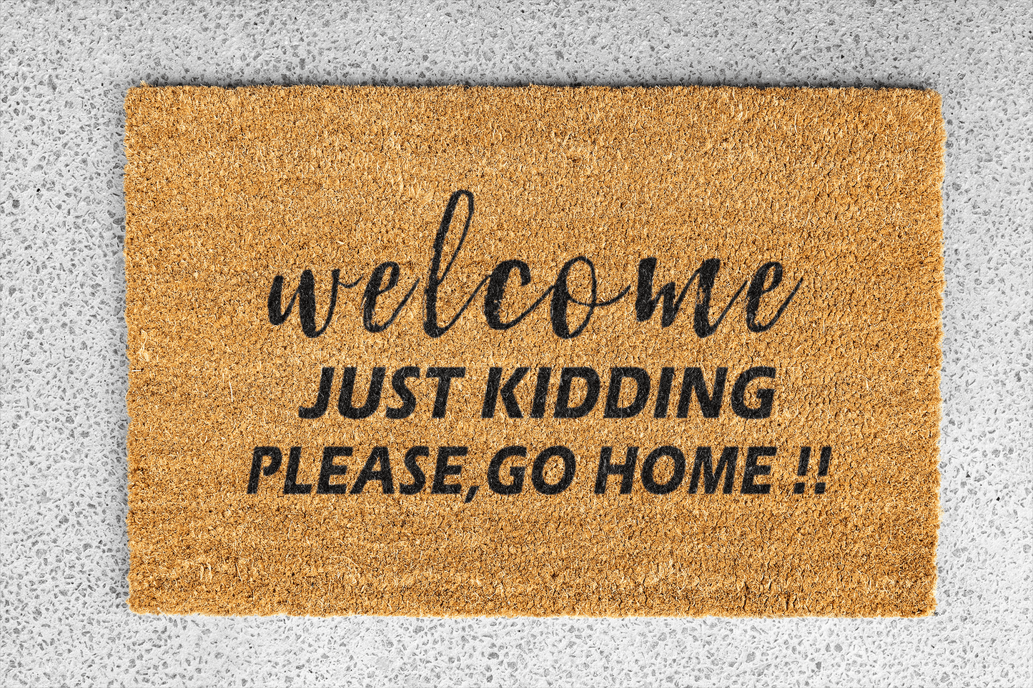 Personalized coir doormat handmade by Matnifique.