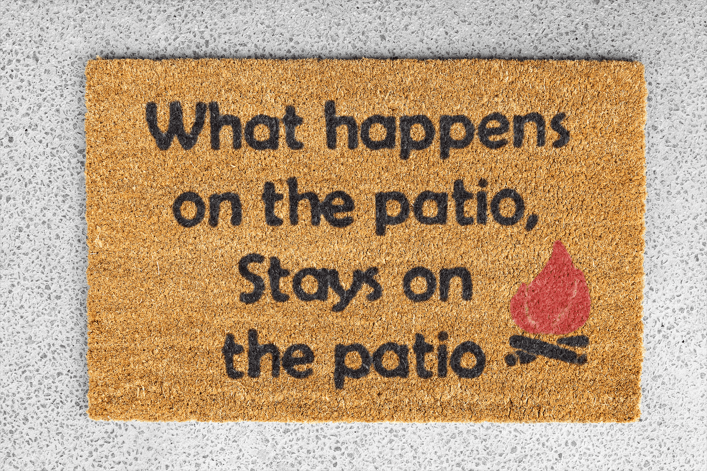 Personalized coir doormat handmade by Matnifique.