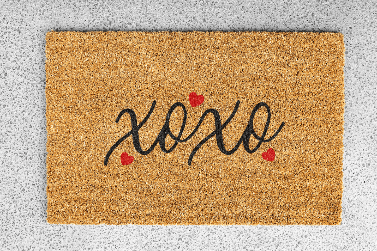 Personalized coir doormat handmade by Matnifique.