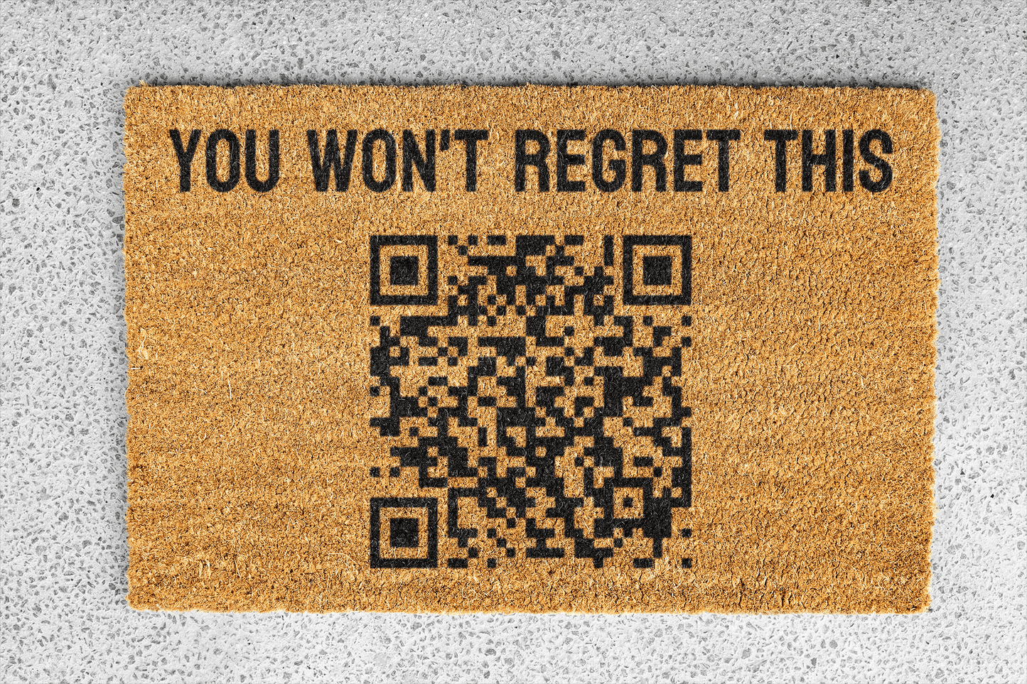 Personalized coir doormat handmade by Matnifique.