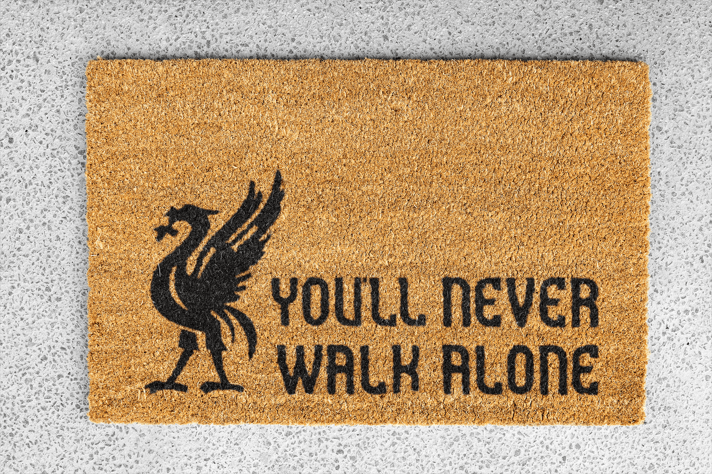 Personalized coir doormat handmade by Matnifique.