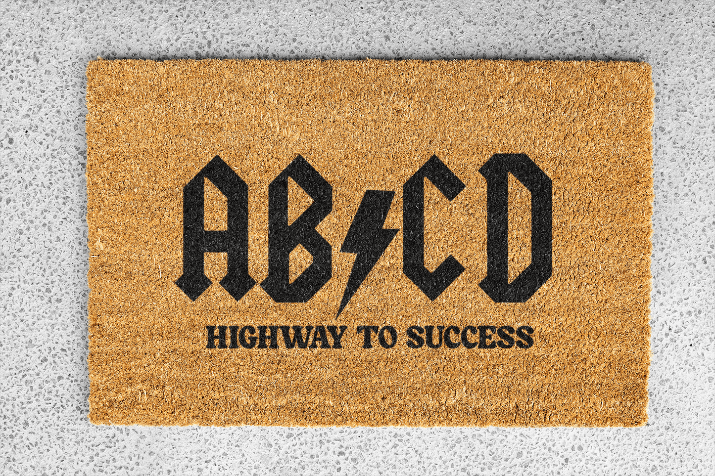 Personalized coir doormat handmade by Matnifique.