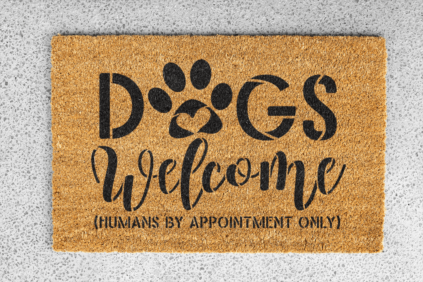 Personalized coir doormat handmade by Matnifique.