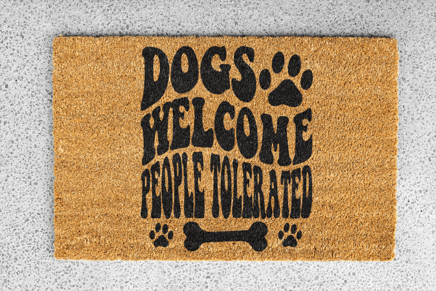 Personalized coir doormat handmade by Matnifique.