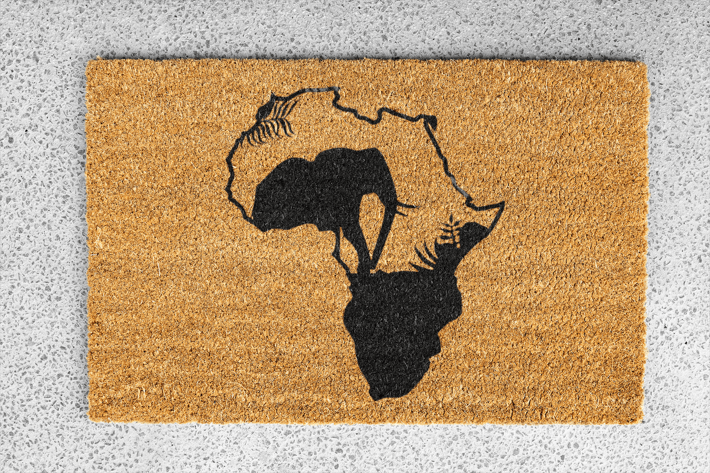 Personalized coir doormat handmade by Matnifique.