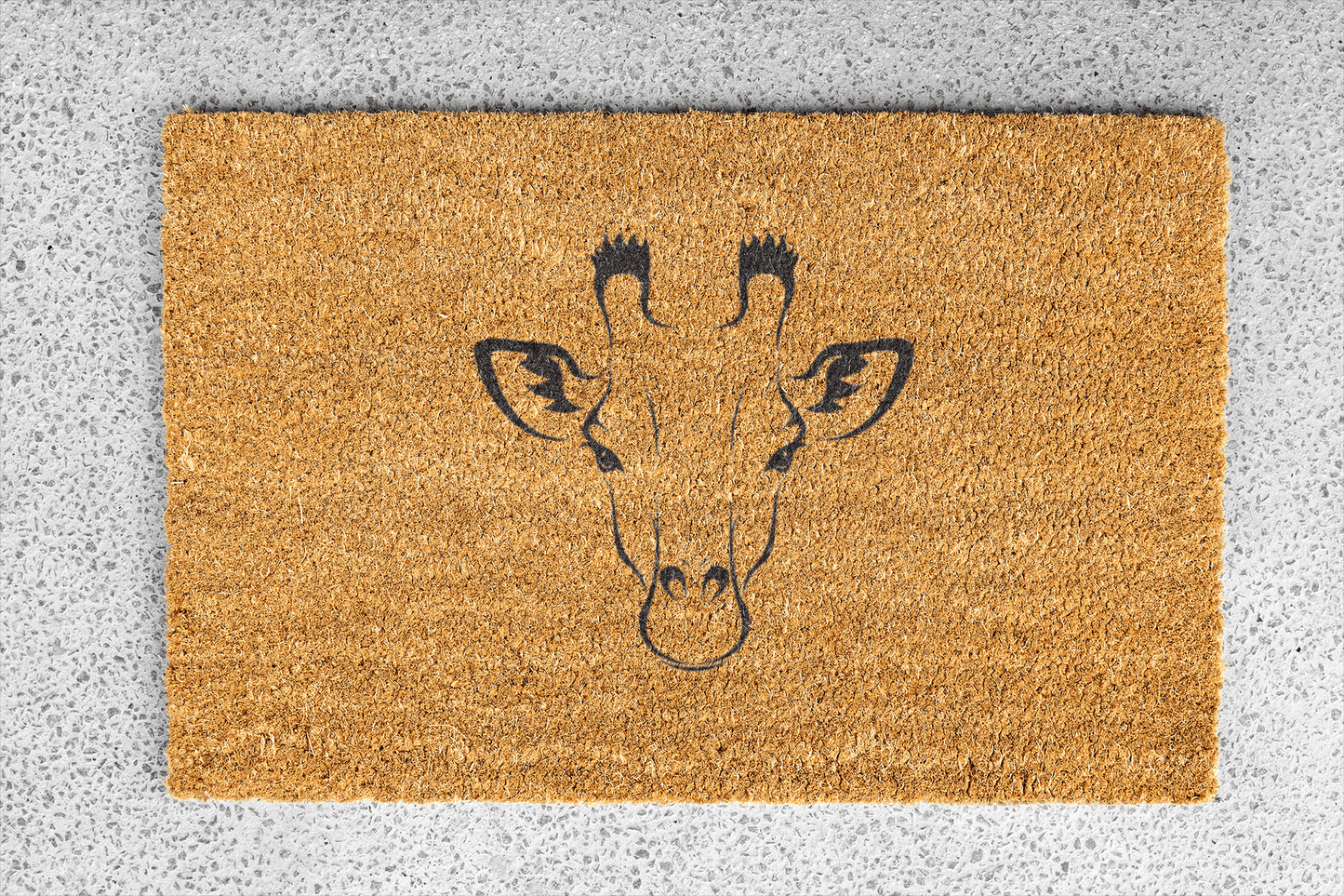 Personalized coir doormat handmade by Matnifique.