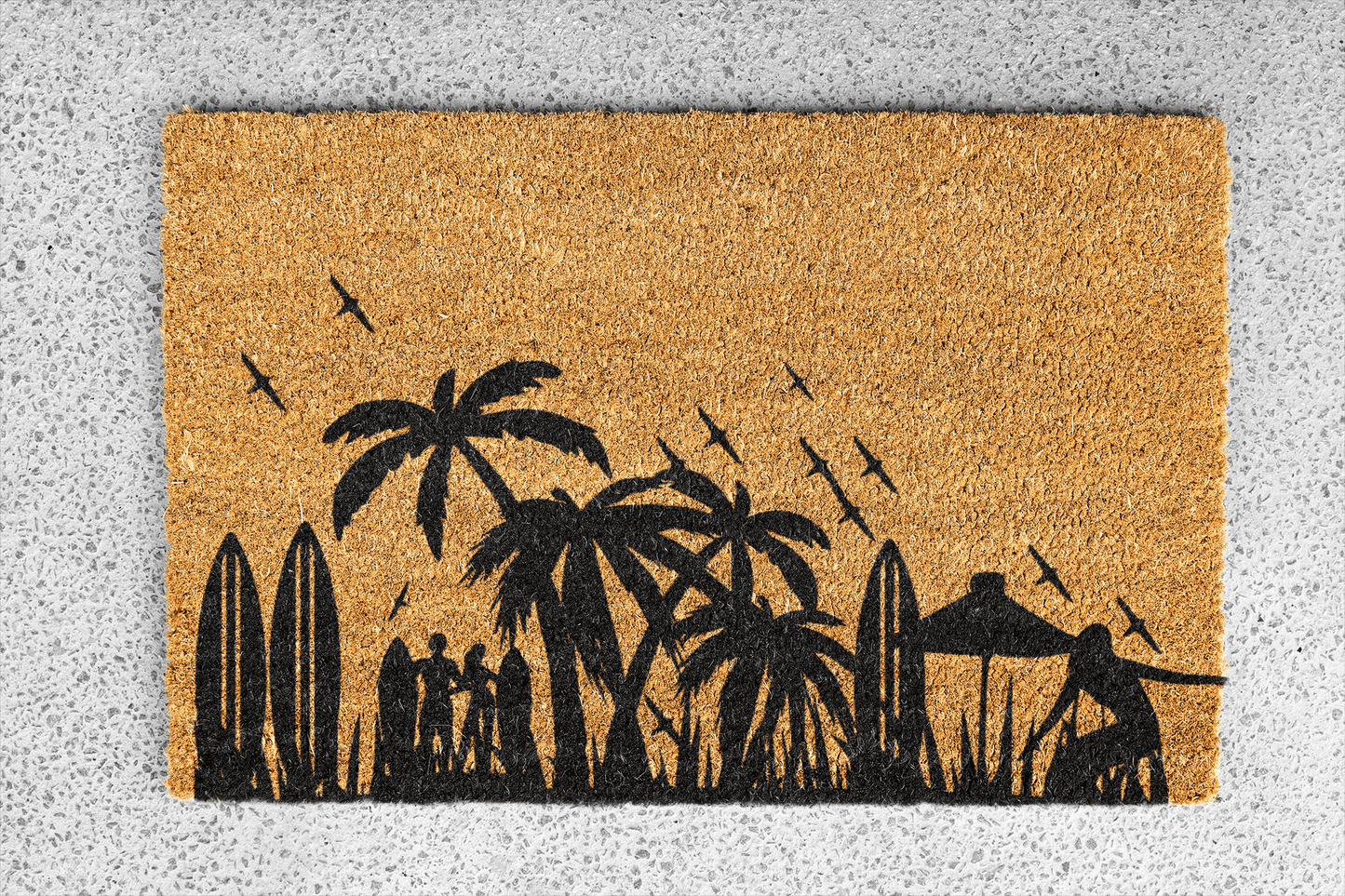 Personalized coir doormat handmade by Matnifique.