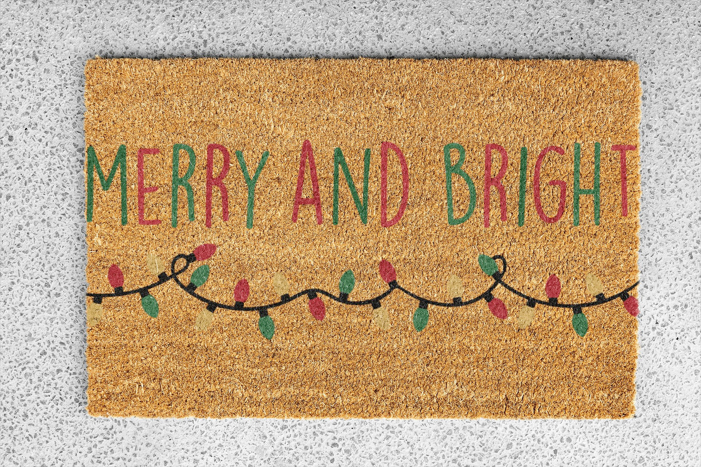 Personalized coir doormat handmade by Matnifique.