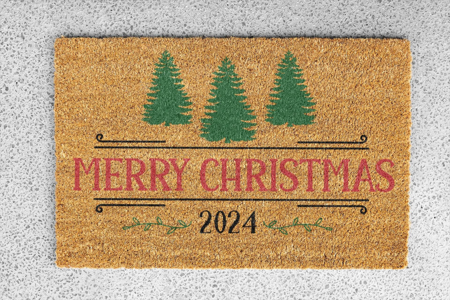 Personalized coir doormat handmade by Matnifique.