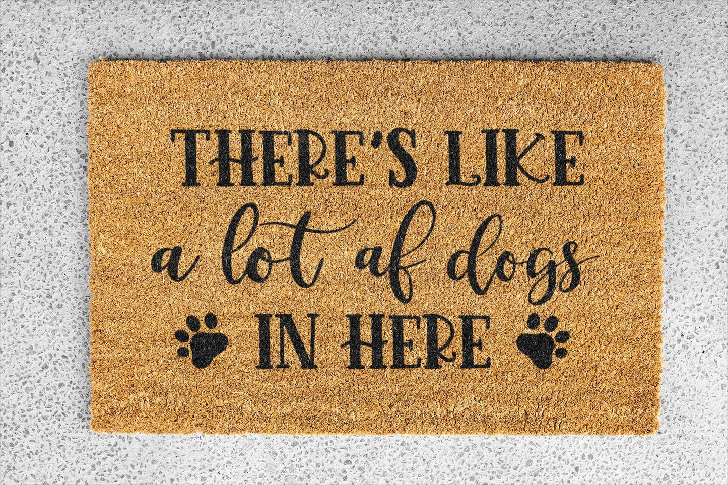 Personalized coir doormat handmade by Matnifique.