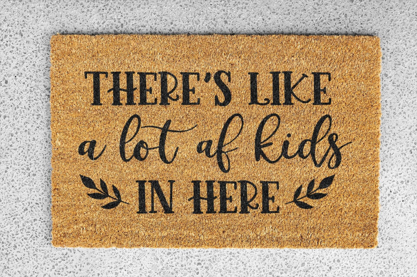 Personalized coir doormat handmade by Matnifique.