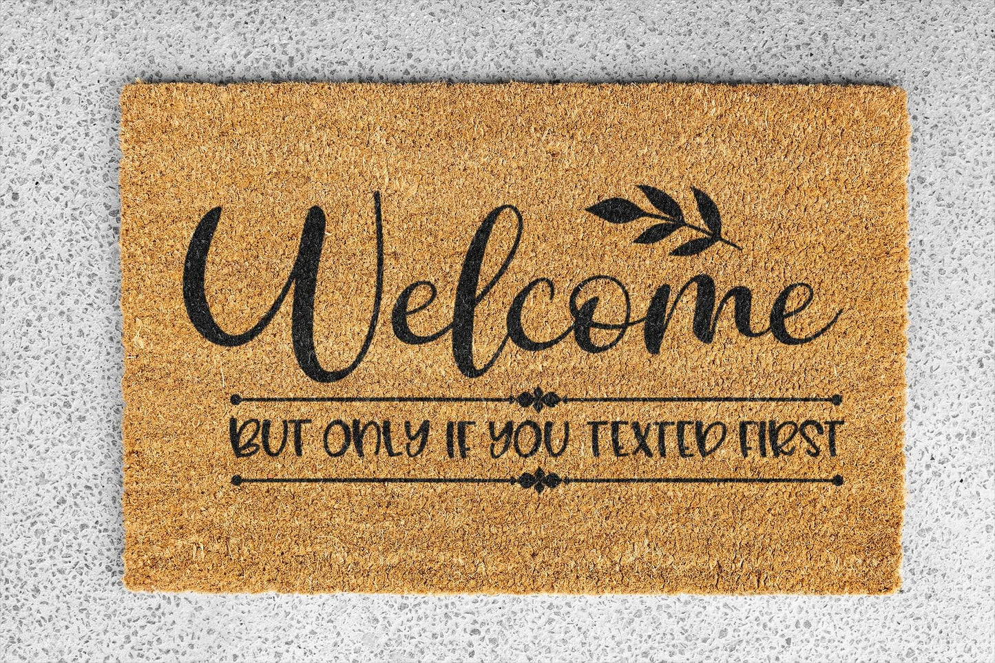 Personalized coir doormat handmade by Matnifique.