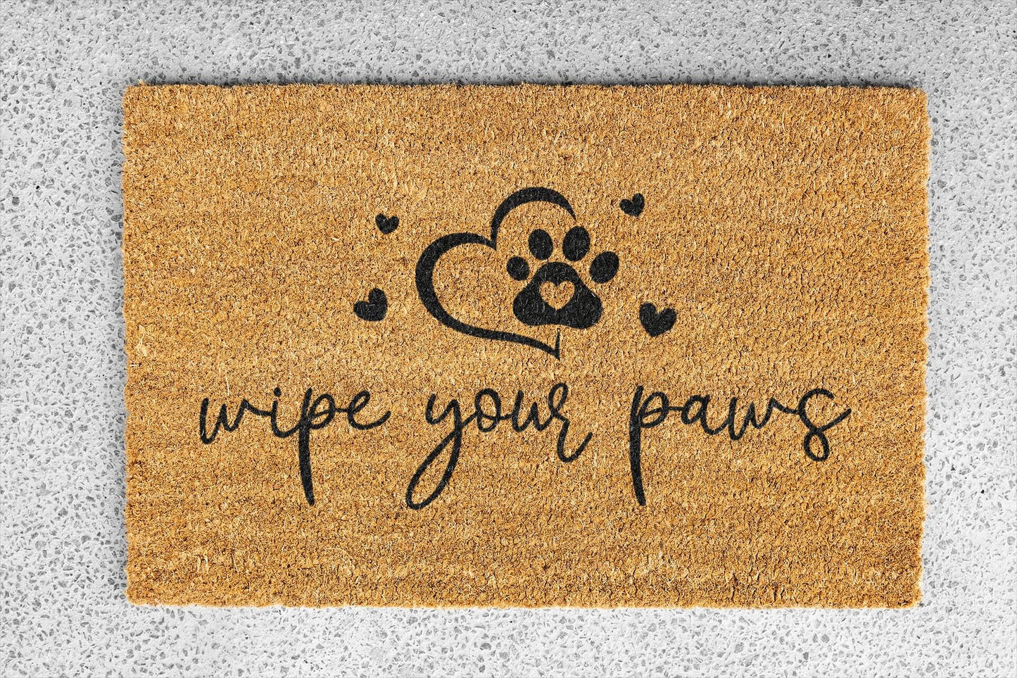 Personalized coir doormat handmade by Matnifique.