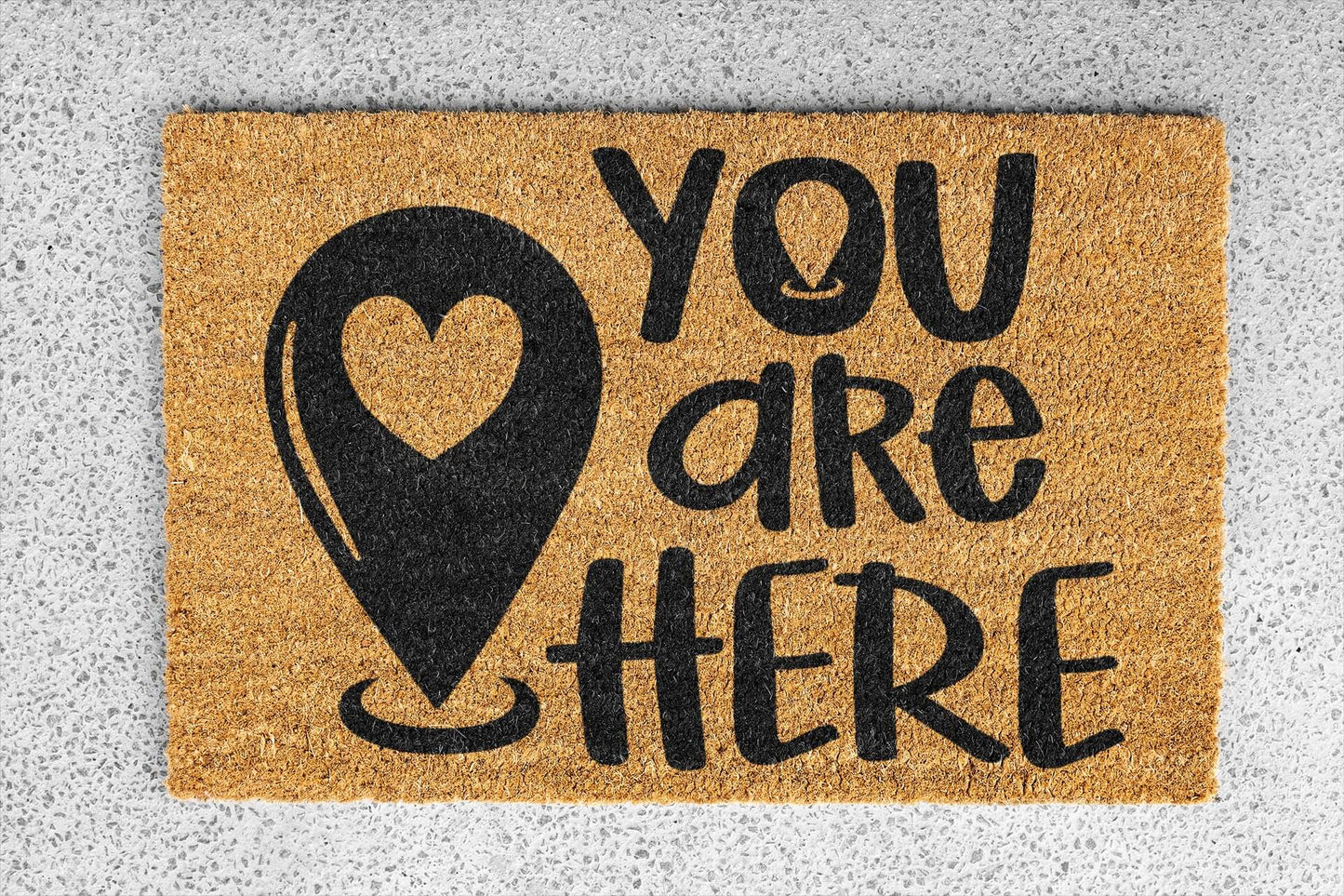 Personalized coir doormat handmade by Matnifique.