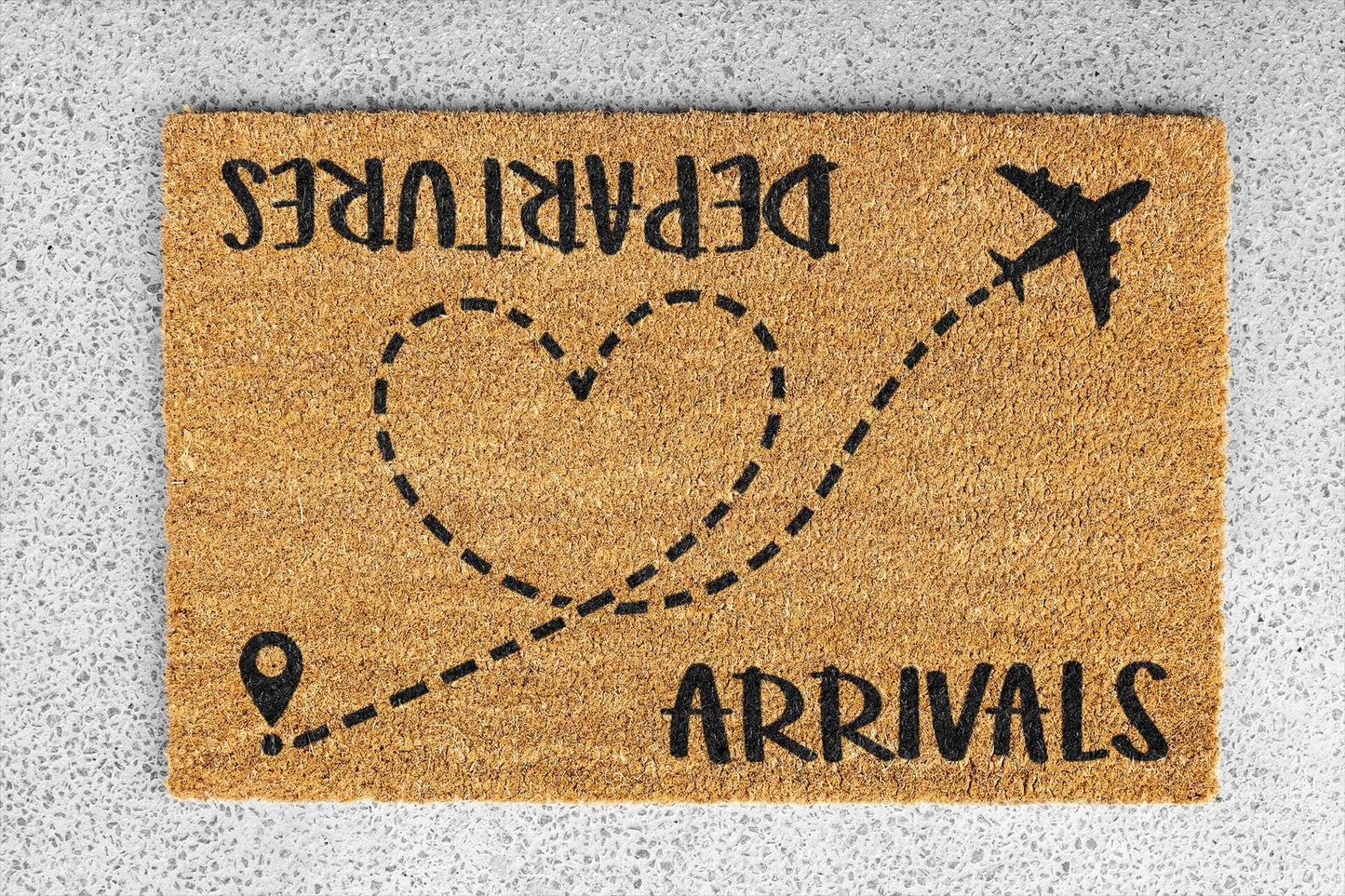 Personalized coir doormat handmade by Matnifique.