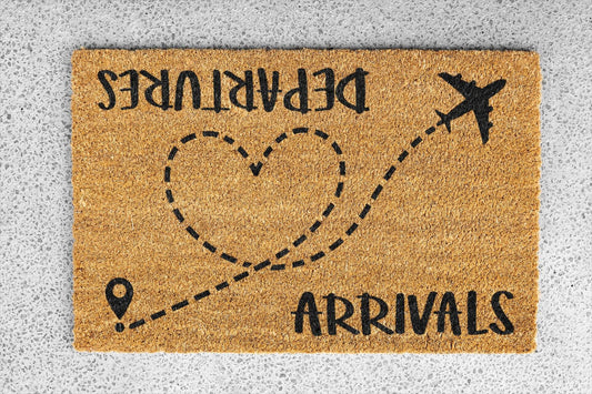 Personalized coir doormat handmade by Matnifique.