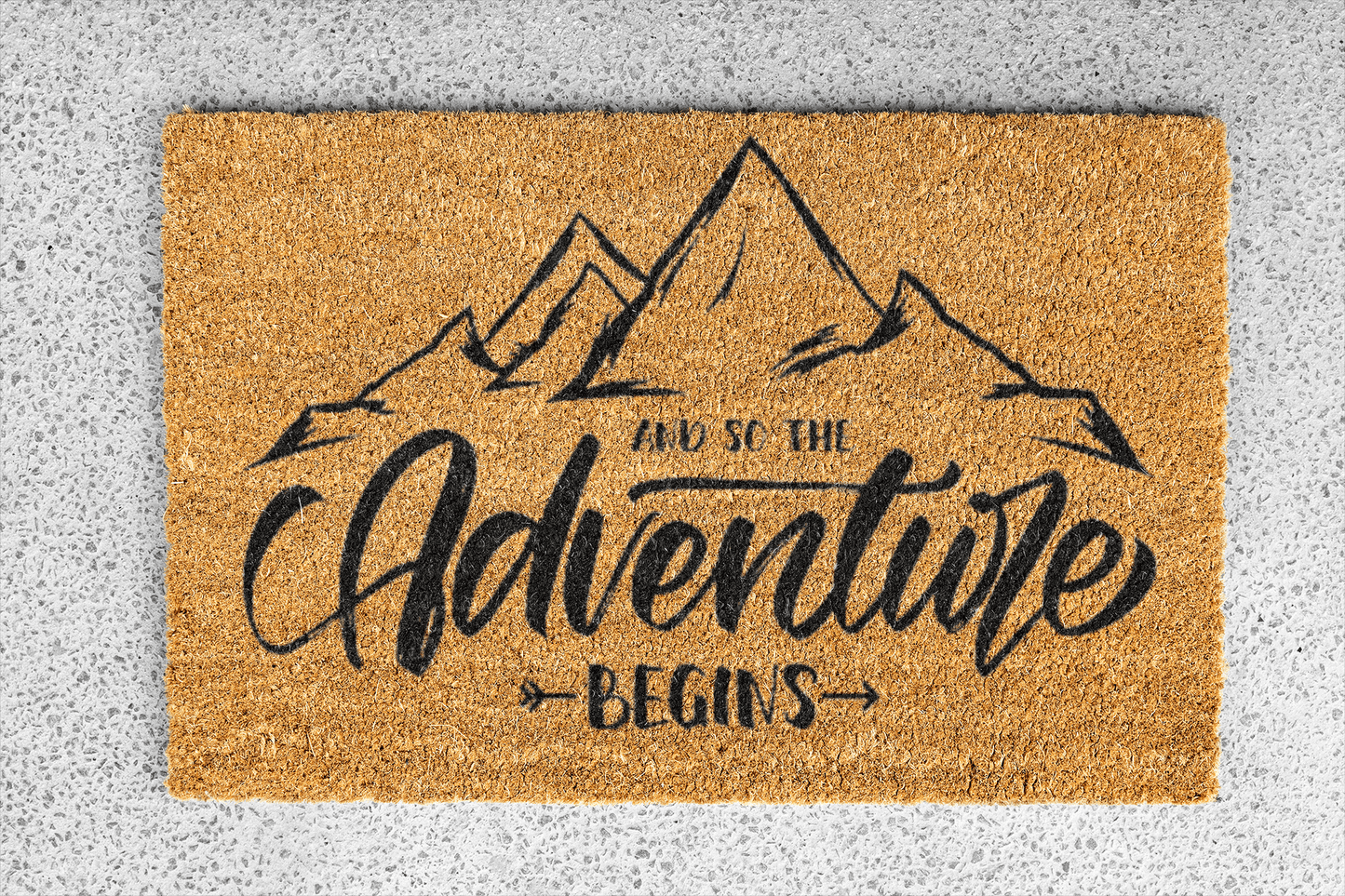 Personalized coir doormat handmade by Matnifique.