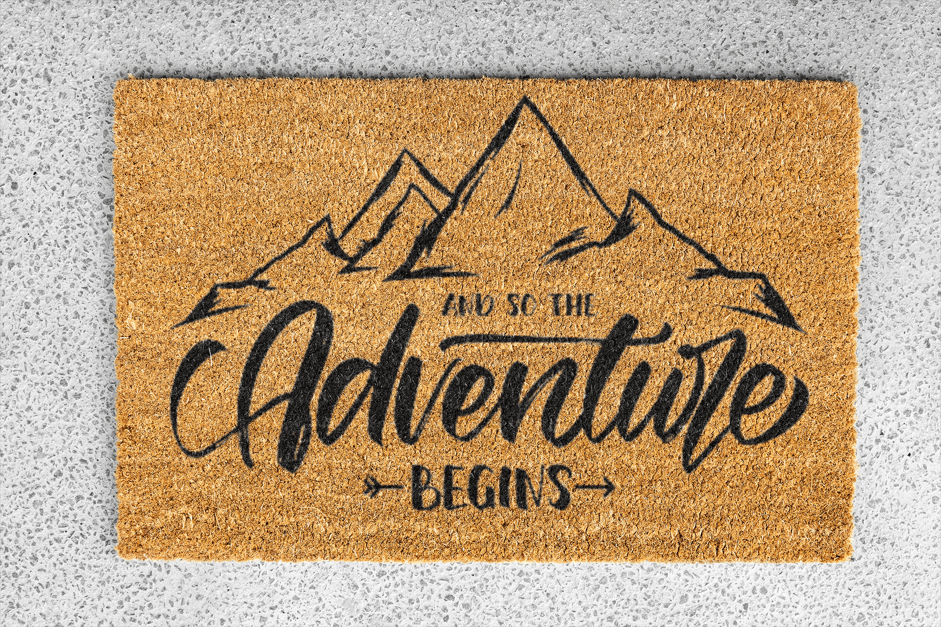 Personalized coir doormat handmade by Matnifique.