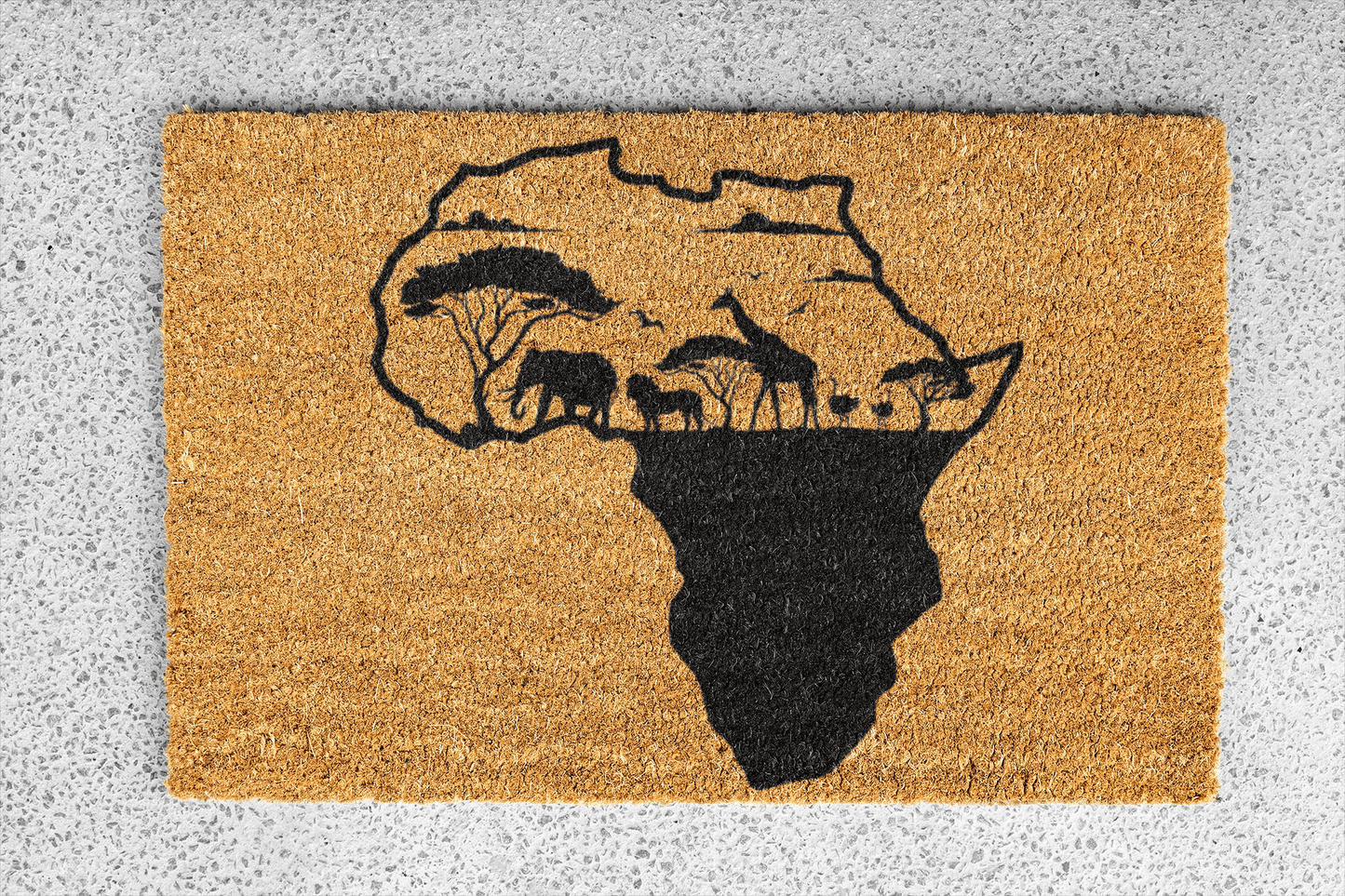 Personalized coir doormat handmade by Matnifique.