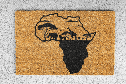 Personalized coir doormat handmade by Matnifique.