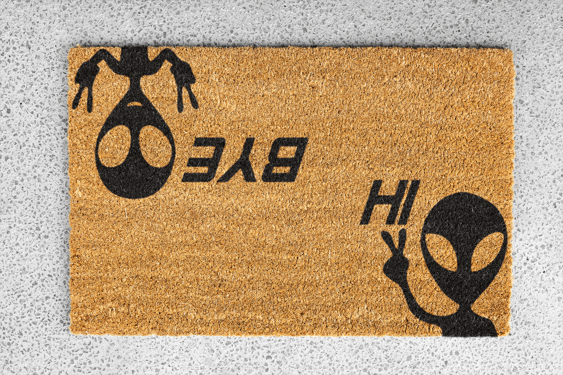 Personalized coir doormat handmade by Matnifique.