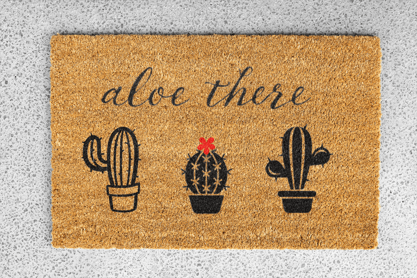 Personalized coir doormat handmade by Matnifique.