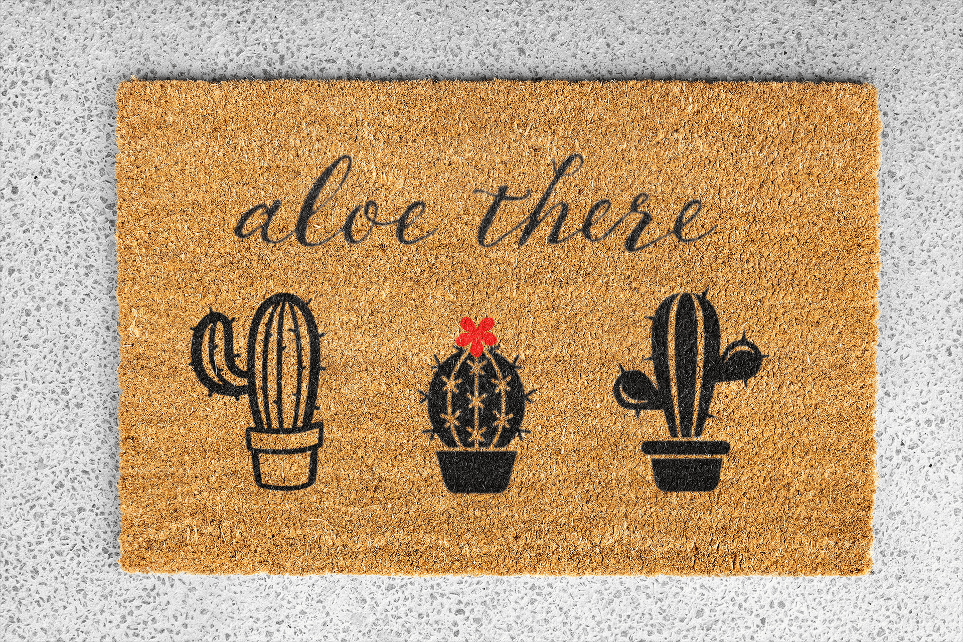 Personalized coir doormat handmade by Matnifique.