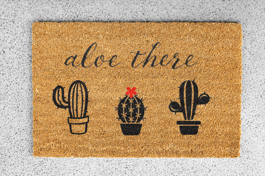 Personalized coir doormat handmade by Matnifique.