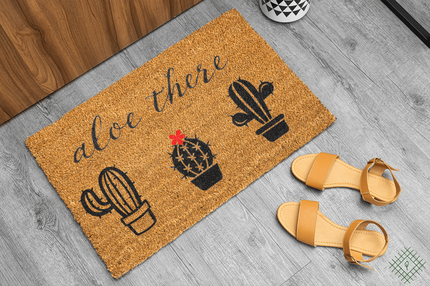 Personalized coir doormat handmade by Matnifique.